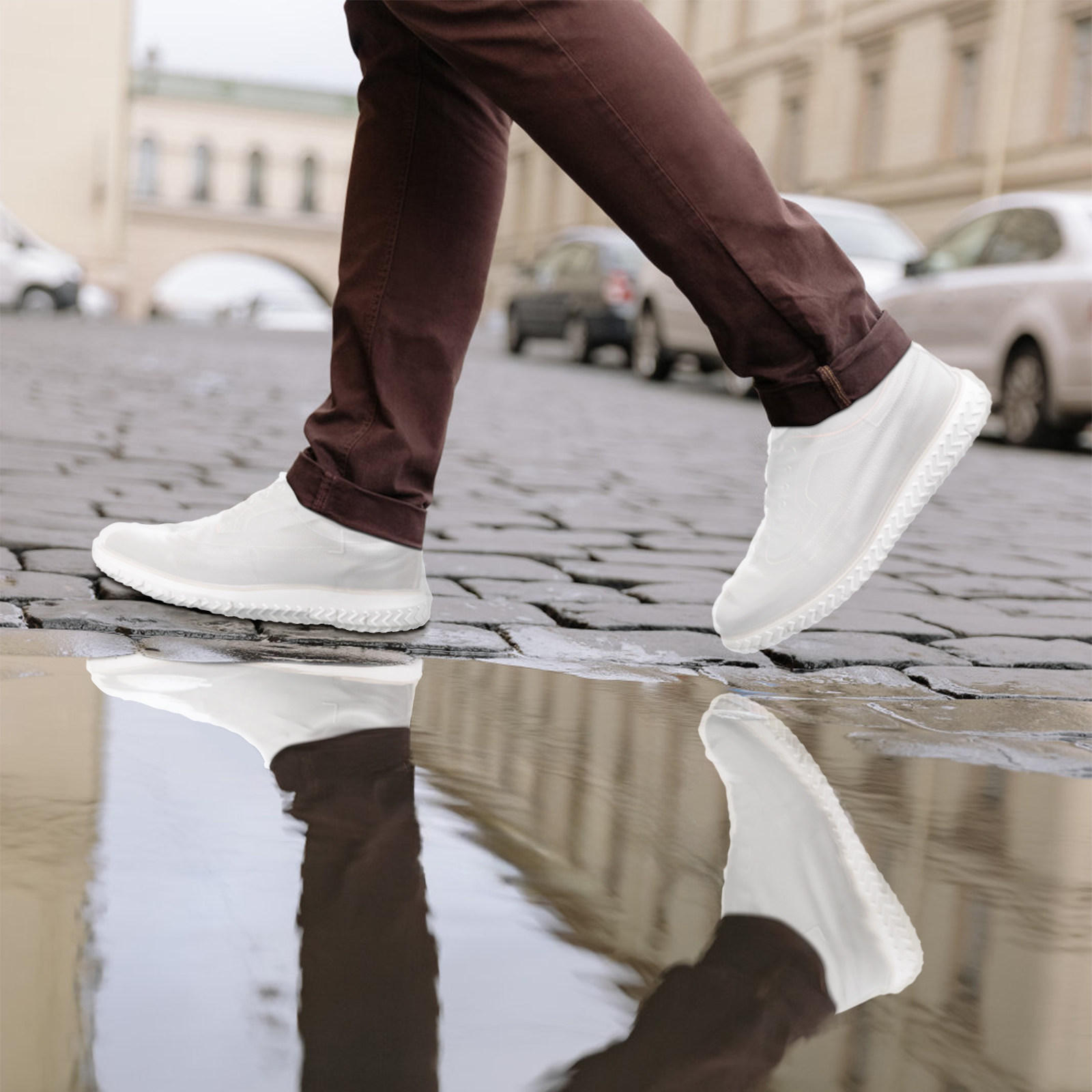 زوجان من أغطية الأحذية البيضاء - مراجعة Sneaker Protector وسعره